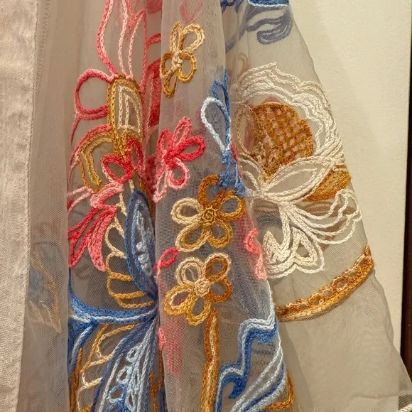 Floral Embroidered Sheer Kimono - Picture 3 of 5